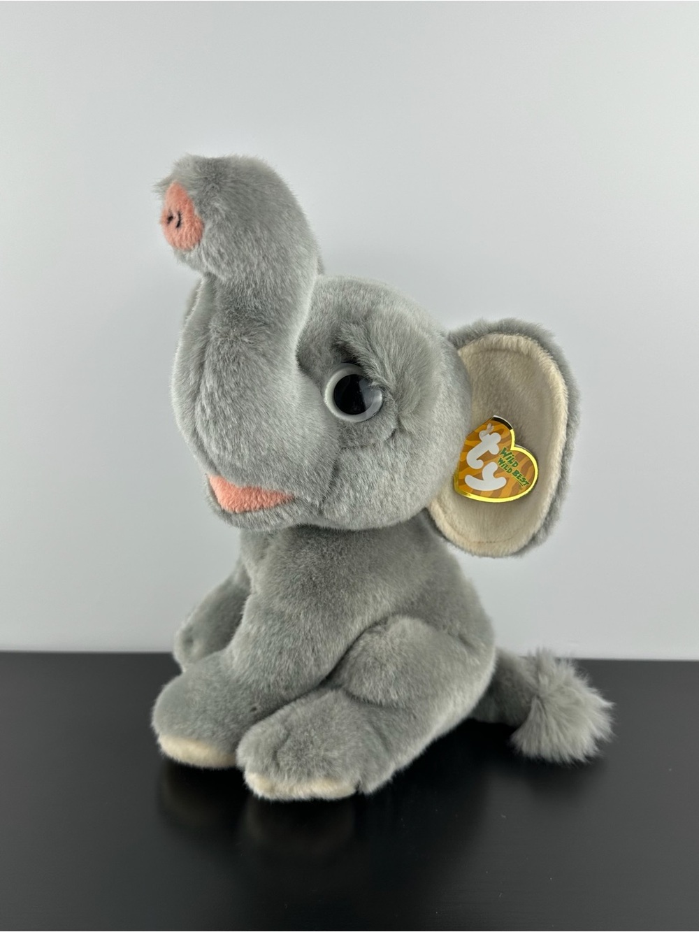 TY Wild Wild Best Africa Elephant 10" Gray Pink Plush Stuffed Animal NWT